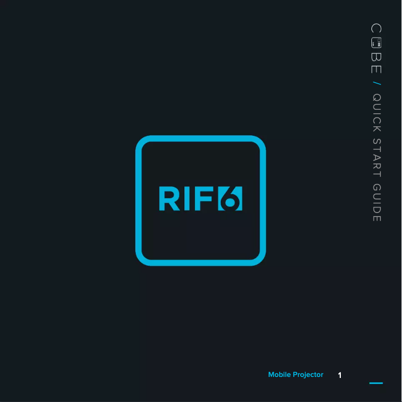 Página 1 del manual Manual de usuario RIF6 Cube