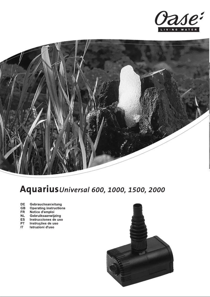 Página 1 del manual Manual de usuario Oase Aquarius Universal 1000