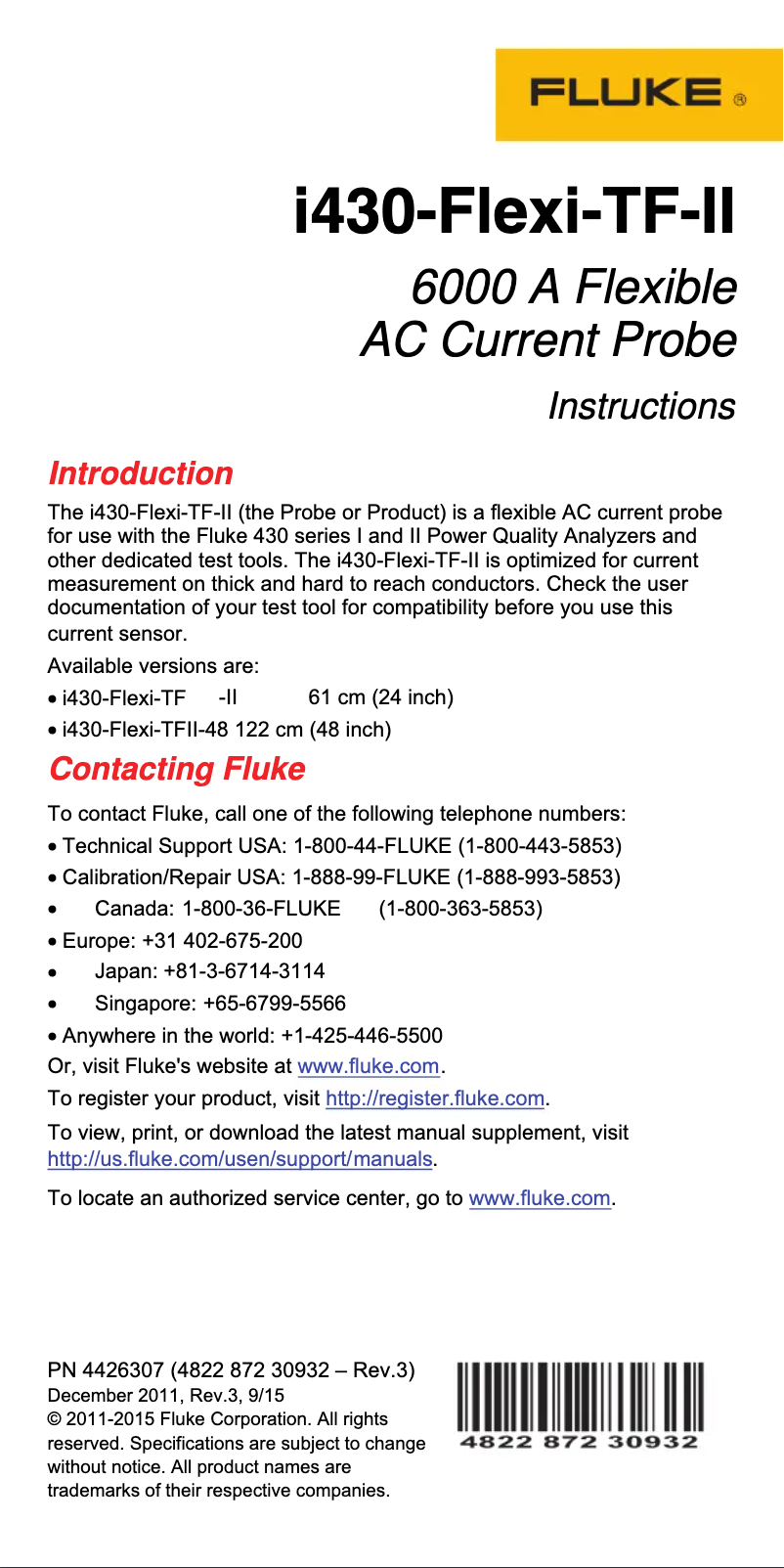 Imagen de la primera página del manual del dispositivo 437-II