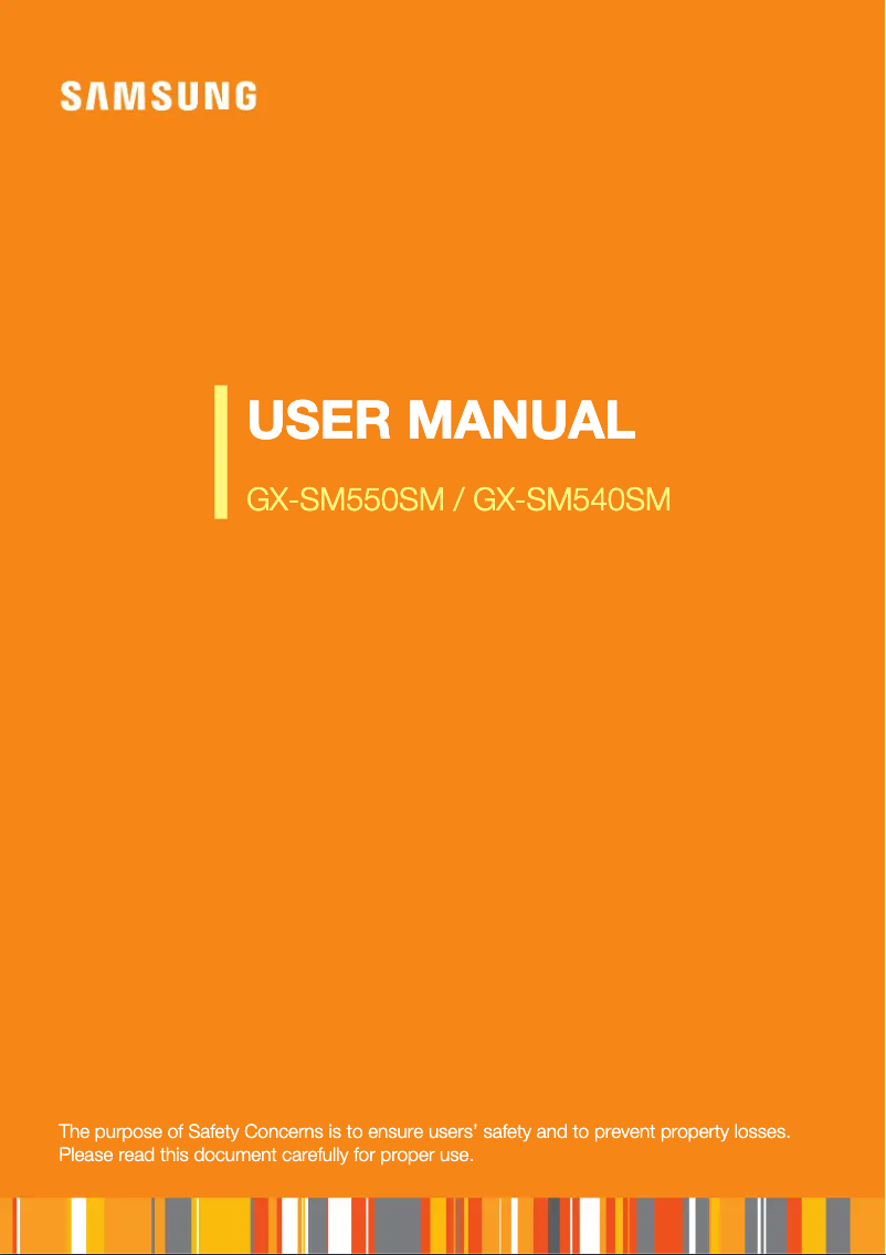 Página 1 del manual Manual de usuario Samsung GX-SM540SM