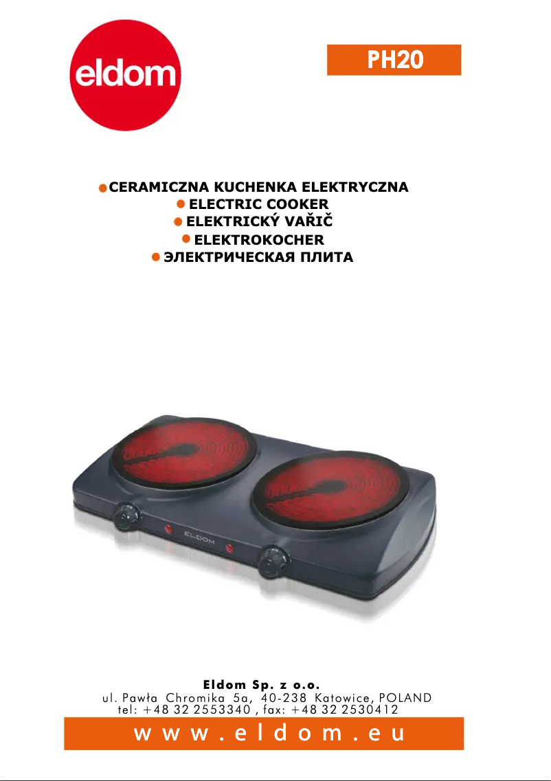 Imagen de la primera página del manual del dispositivo HOBEE PH20