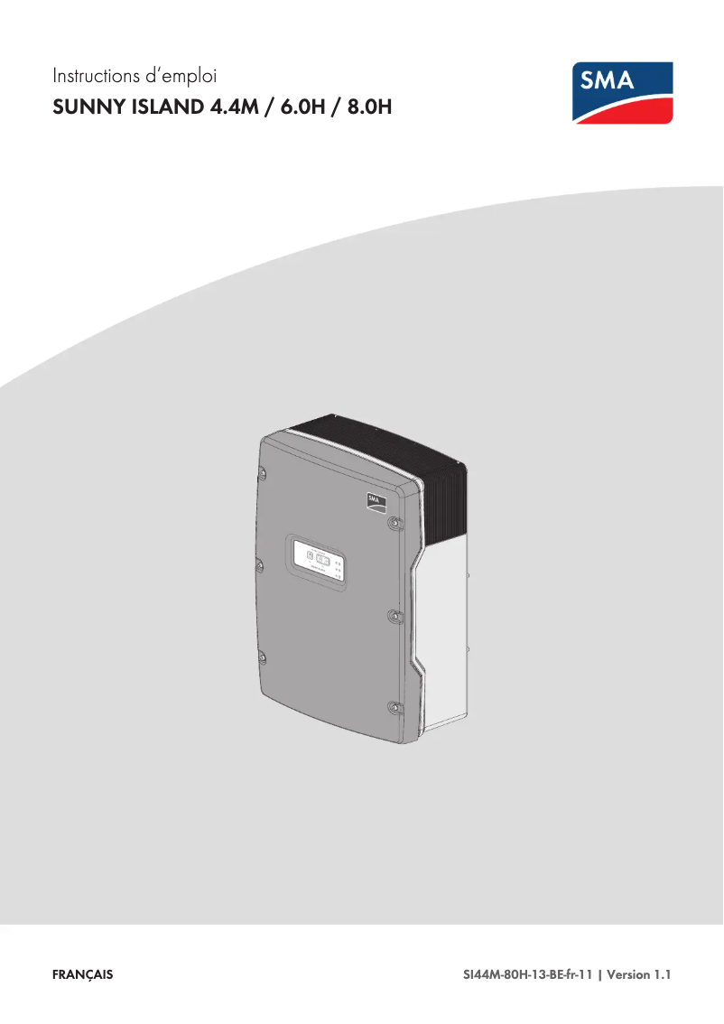 Imagen de la primera página del manual del dispositivo Sunny Island 8.0H-13