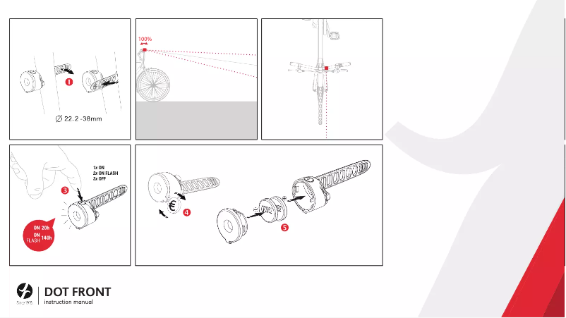 Página 1 del manual Manual de usuario Spanninga Dot Front