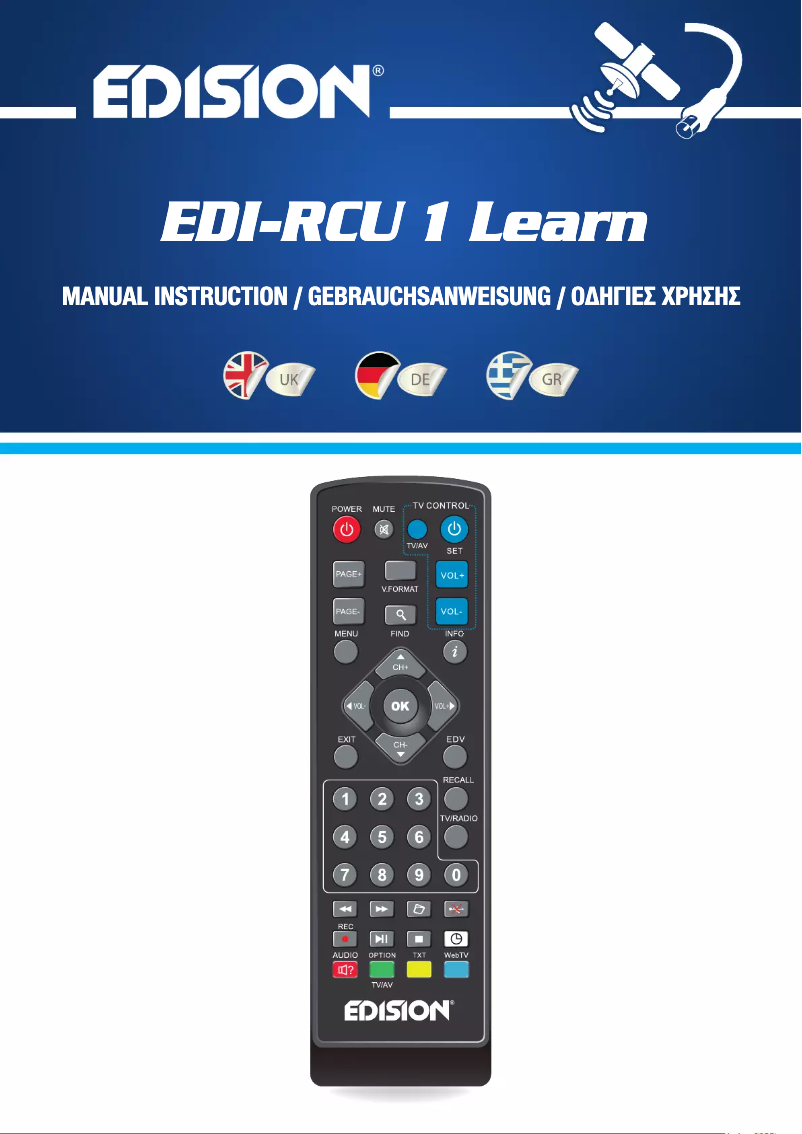 Imagen de la primera página del manual del dispositivo EDI-RCU