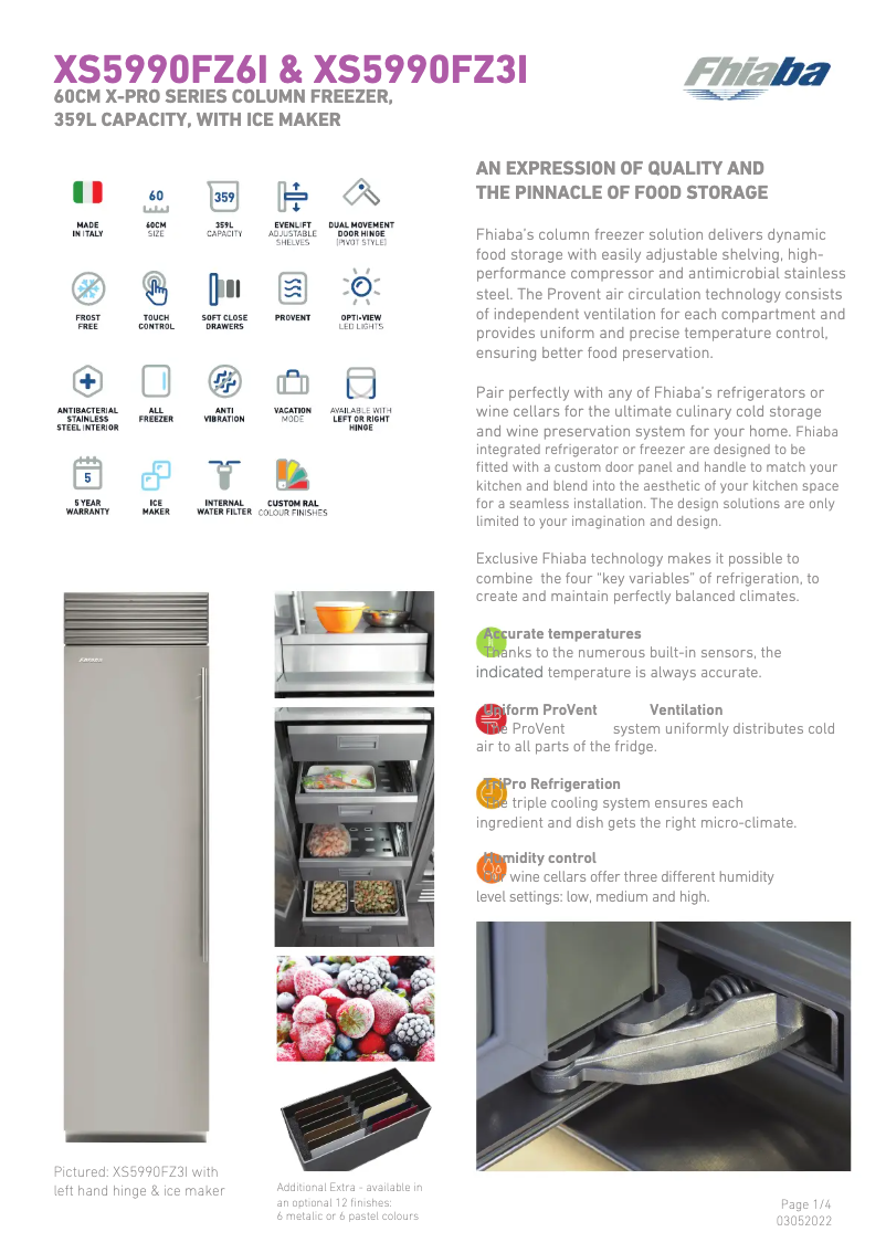 Imagen de la primera página del manual del dispositivo XS5990FZ3IA