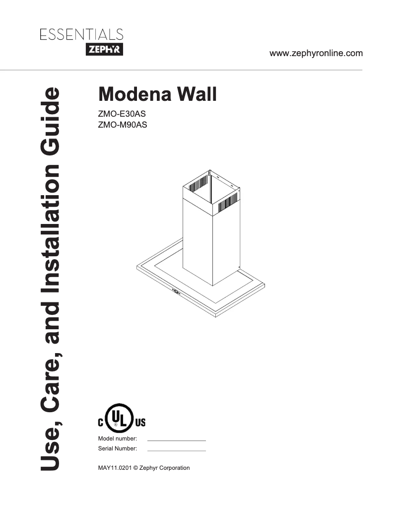 Página 1 del manual Manual de usuario Zephyr ZMOM90AS