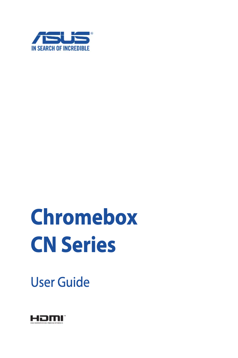 Imagen de la primera página del manual del dispositivo CHROMEBOX2-G042U