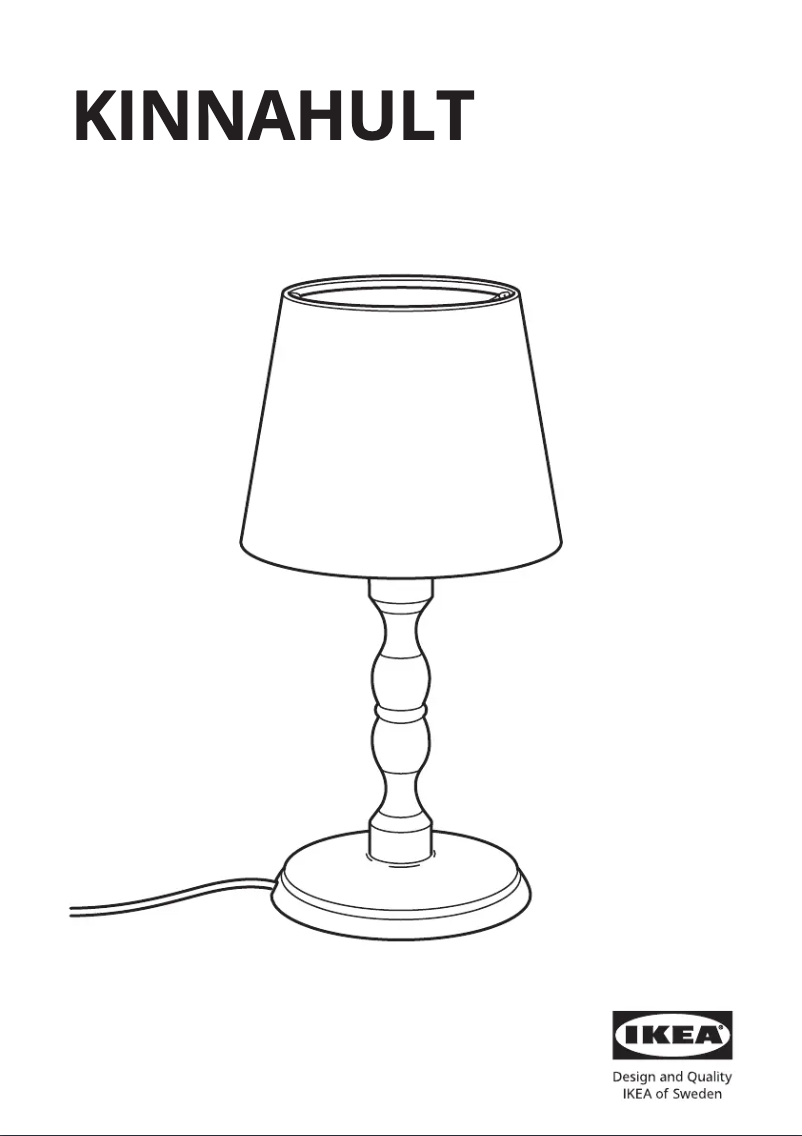 Imagen de la primera página del manual del dispositivo KINNAHULT 304.884.24