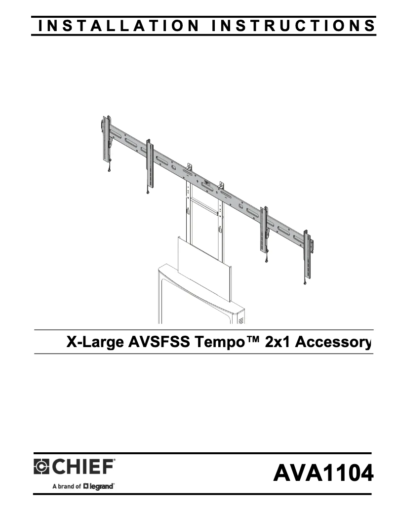 Página 1 del manual Manual de usuario Chief AVA1104