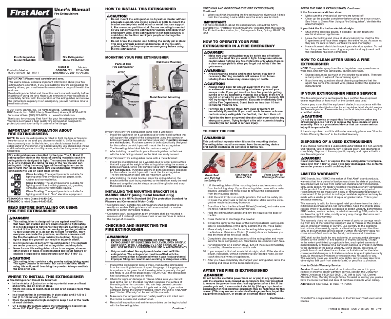 Imagen de la primera página del manual del dispositivo FE3A40GR