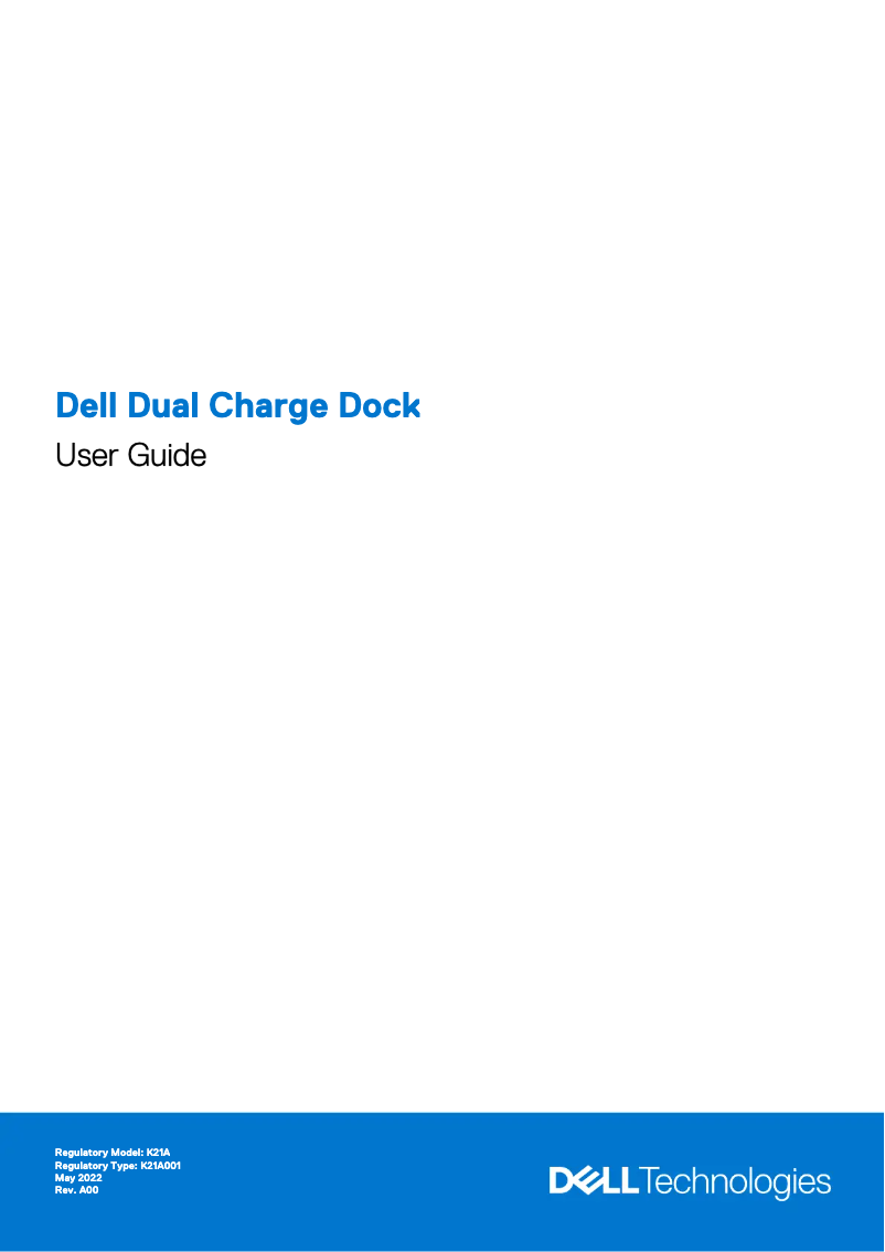 Página 1 del manual Manual de usuario Dell Dual Charge Dock