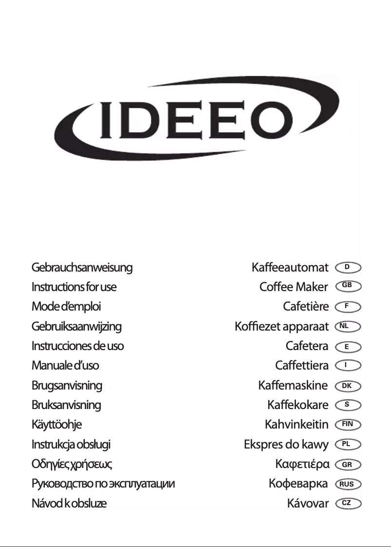 Página 1 del manual Manual de usuario Ideeo KA 0912