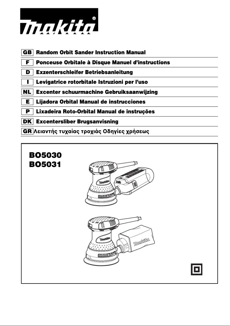 Página nº 1 - Manual de usuario Makita BO5031K