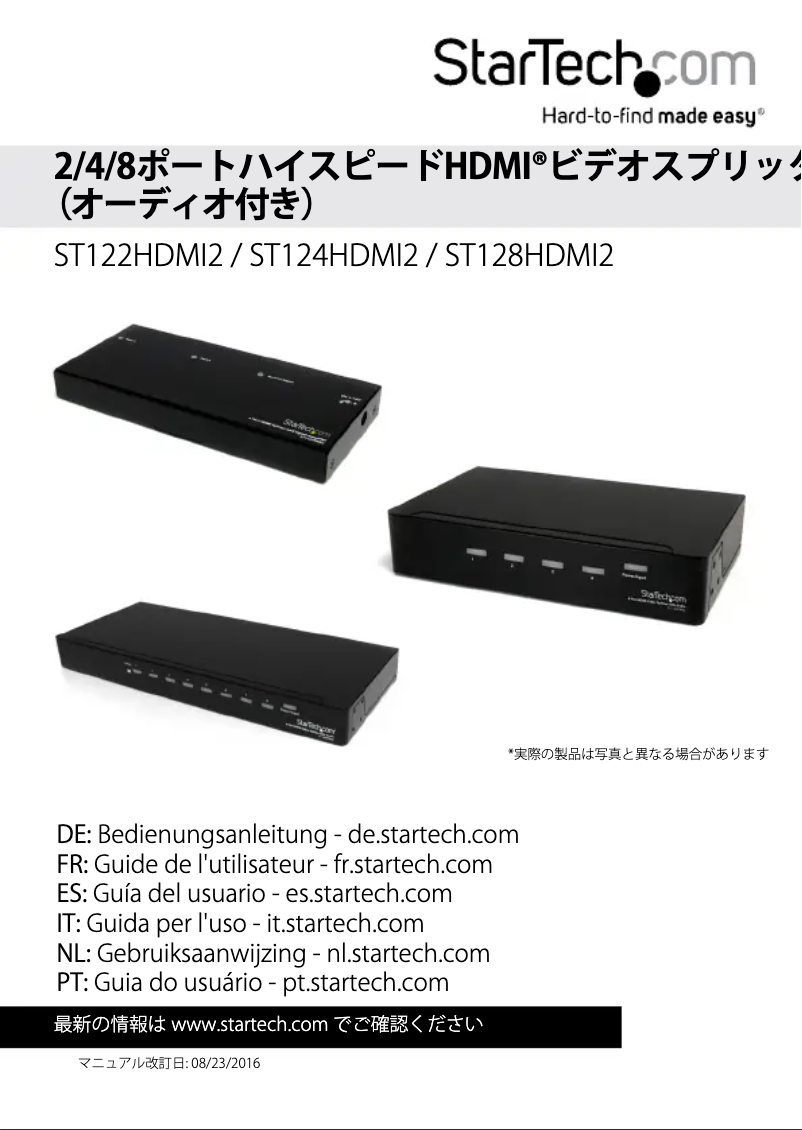 Imagen de la primera página del manual del dispositivo ST124HDMI2