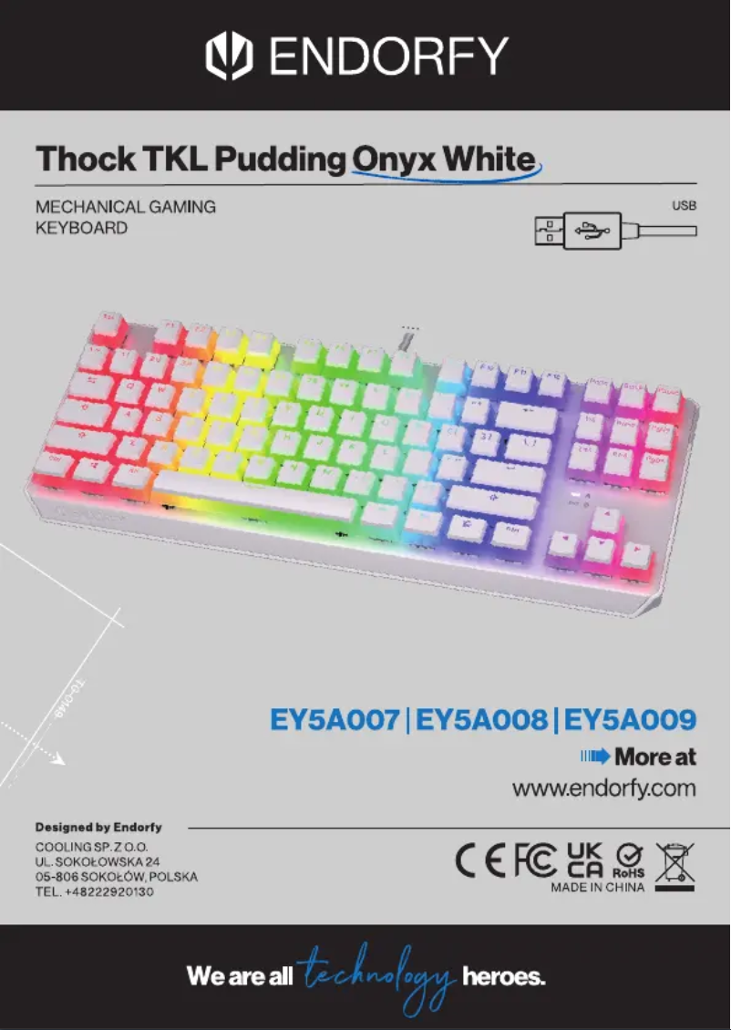 Imagen de la primera página del manual del dispositivo Thock TKL Pudding Onyx White