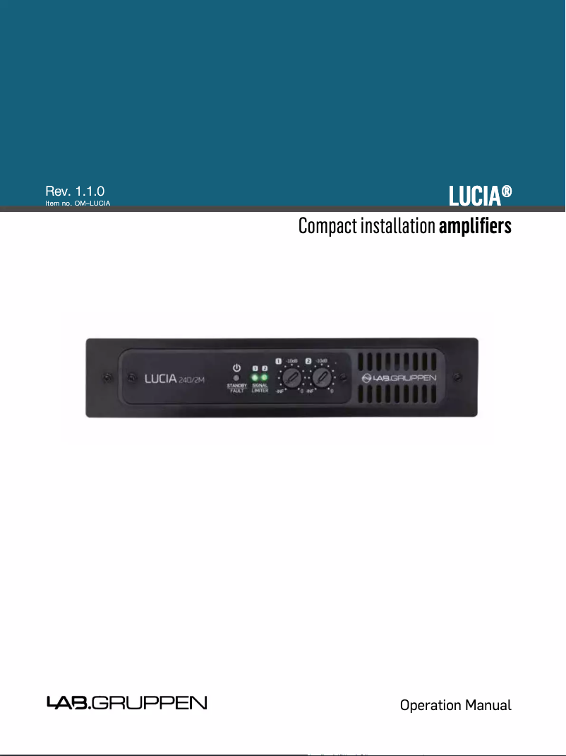 Imagen de la primera página del manual del dispositivo LUCIA 120/2M