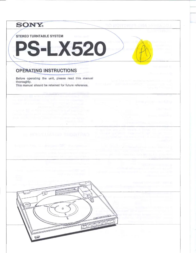 Imagen de la primera página del manual del dispositivo PS-LX520