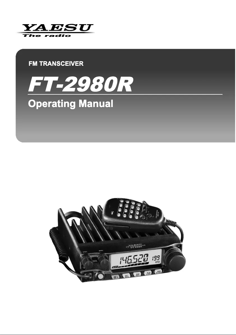 Imagen de la primera página del manual del dispositivo FT-2980R