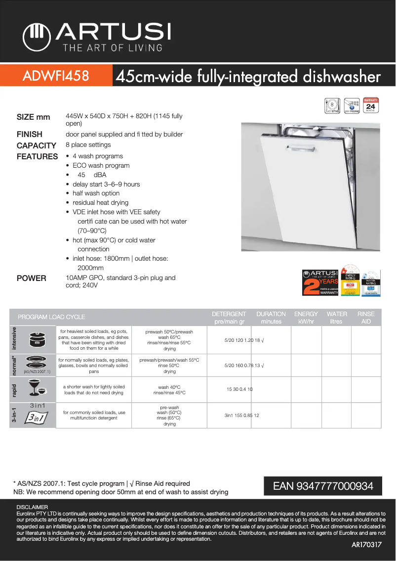 Imagen de la primera página del manual del dispositivo ADWFI458