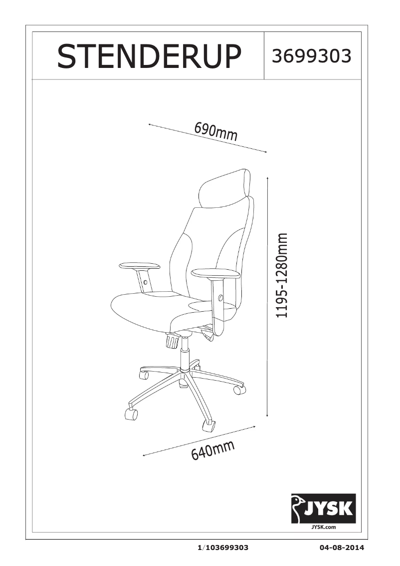 Imagen de la primera página del manual del dispositivo Stenderup
