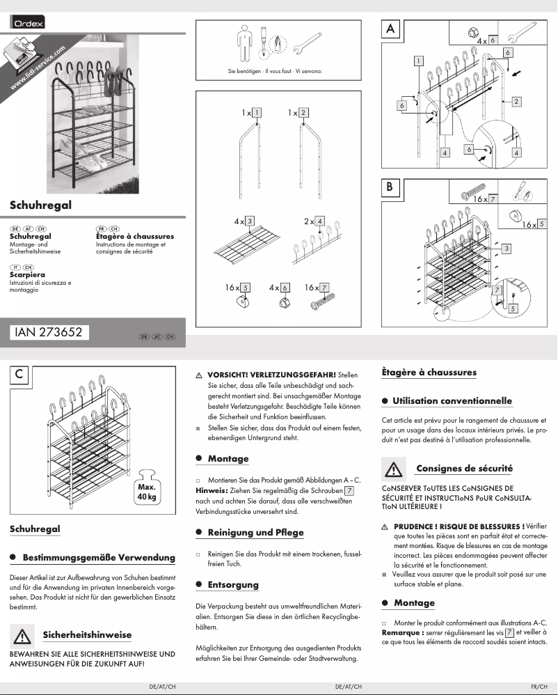 Imagen de la primera página del manual del dispositivo IAN 273652