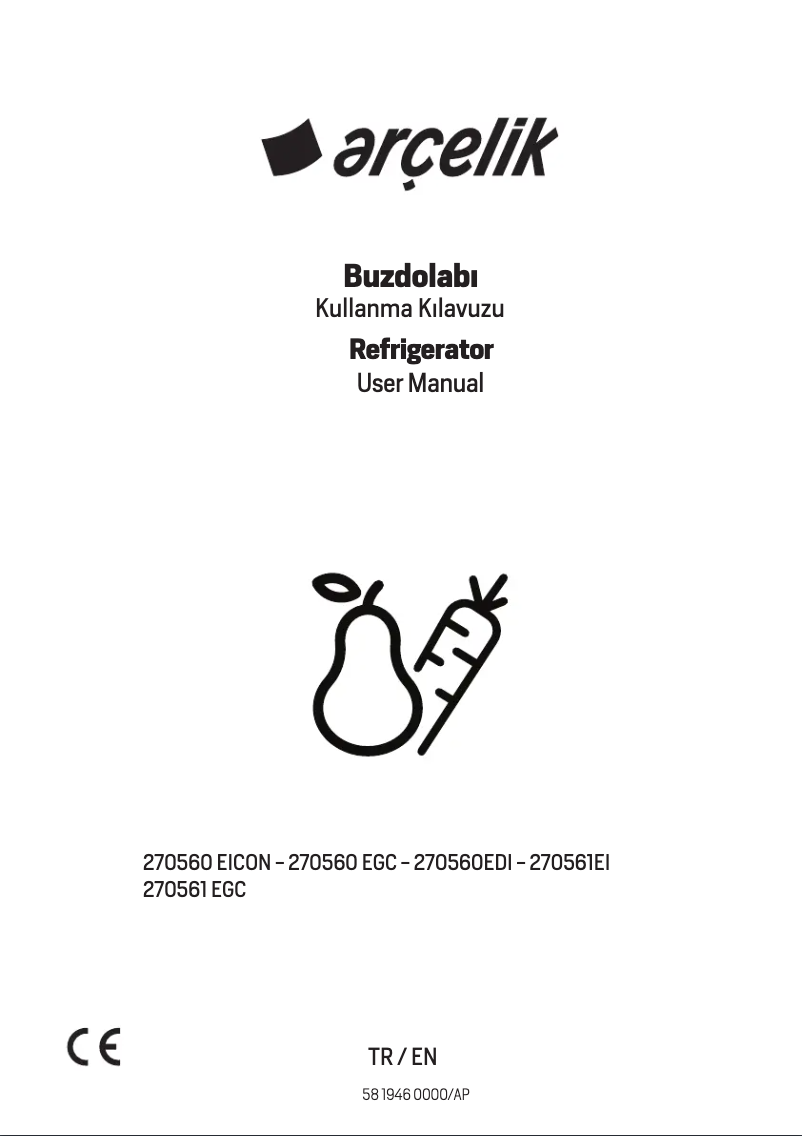 Página 1 del manual Manual de usuario Arçelik 270561 EGC