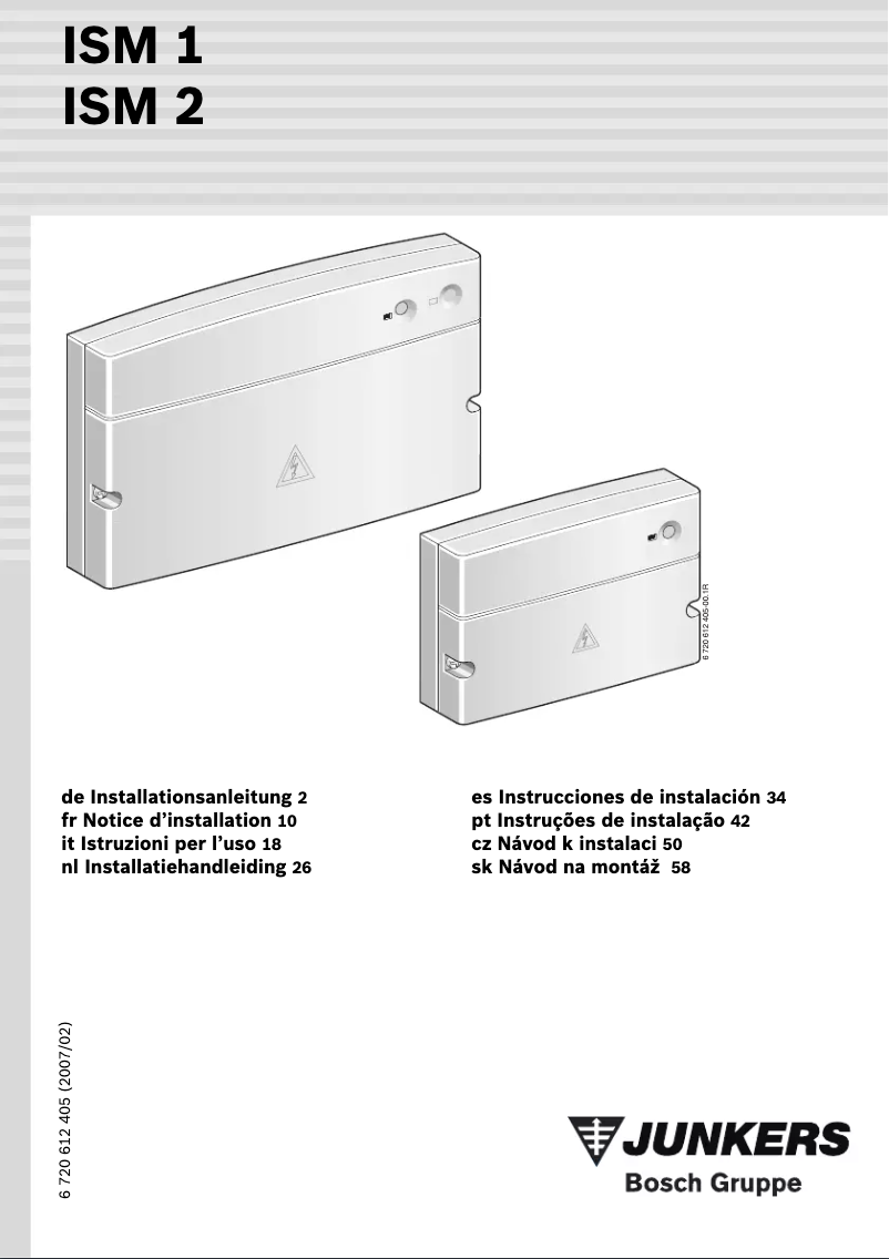 Página 1 del manual Manual de usuario Junkers ISM 1