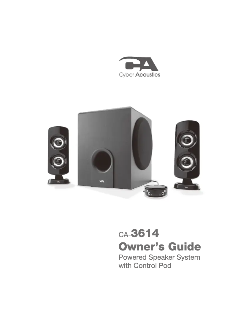 Página nº 1 - Manual de usuario Cyber Acoustics CA-3614