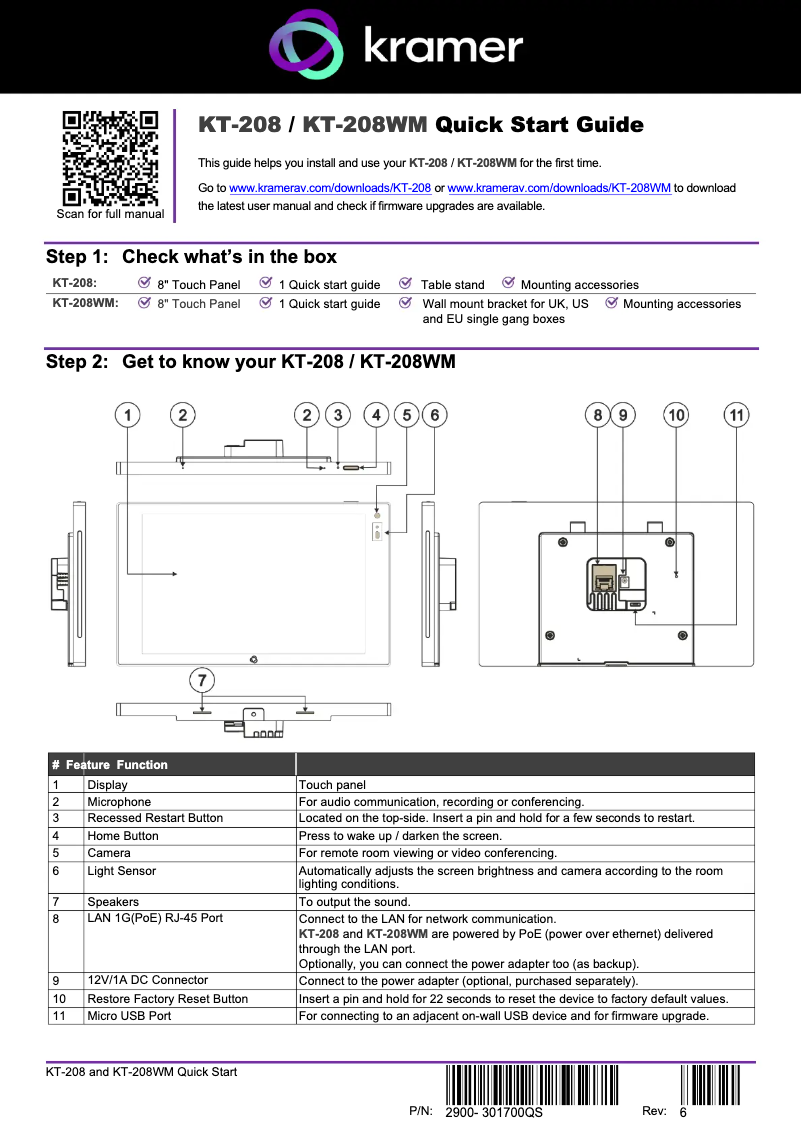 Imagen de la primera página del manual del dispositivo KT-208