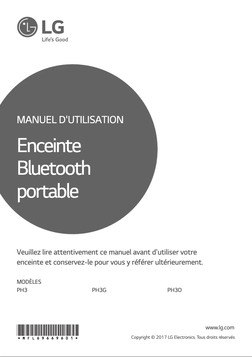 Imagen de la primera página del manual del dispositivo PH3G