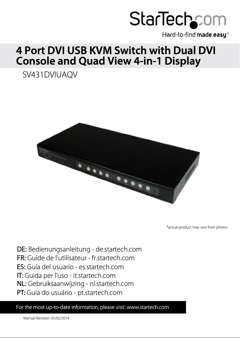 Página 1 del manual Manual de usuario StarTech.com SV431DVIUAQV