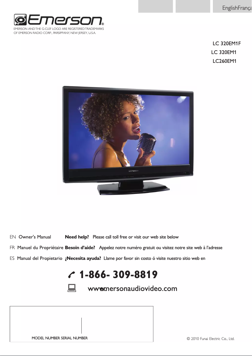 Imagen de la primera página del manual del dispositivo LC320EM1