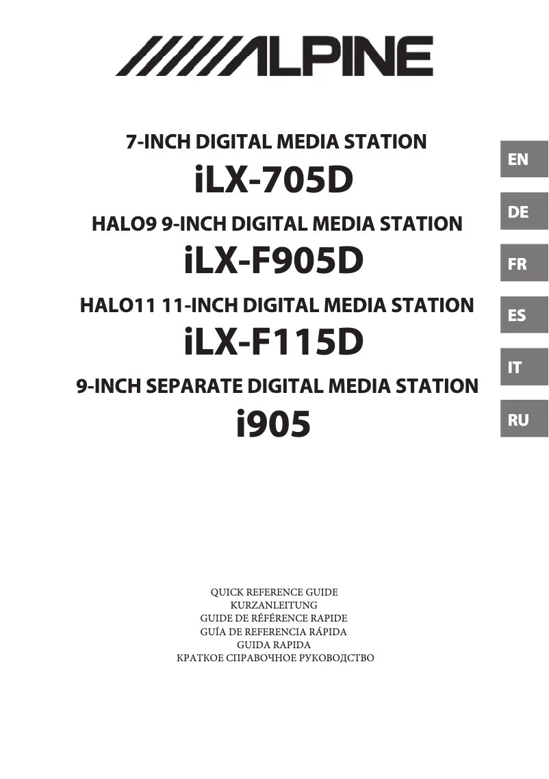 Imagen de la primera página del manual del dispositivo iLX-F905S907