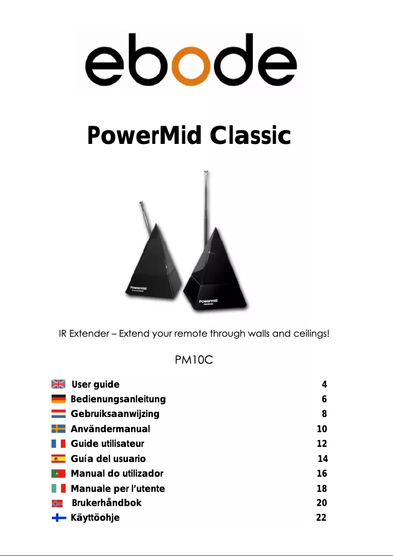 Imagen de la primera página del manual del dispositivo PowerMid Classic