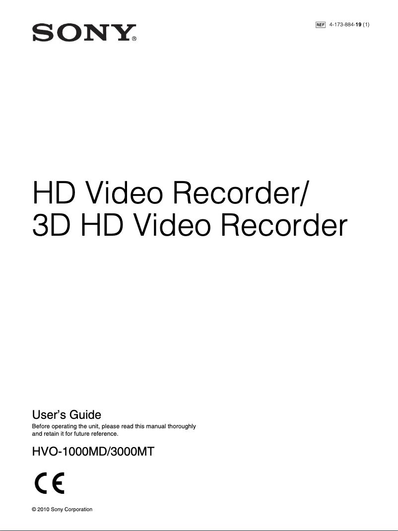 Imagen de la primera página del manual del dispositivo HVO-1000MD