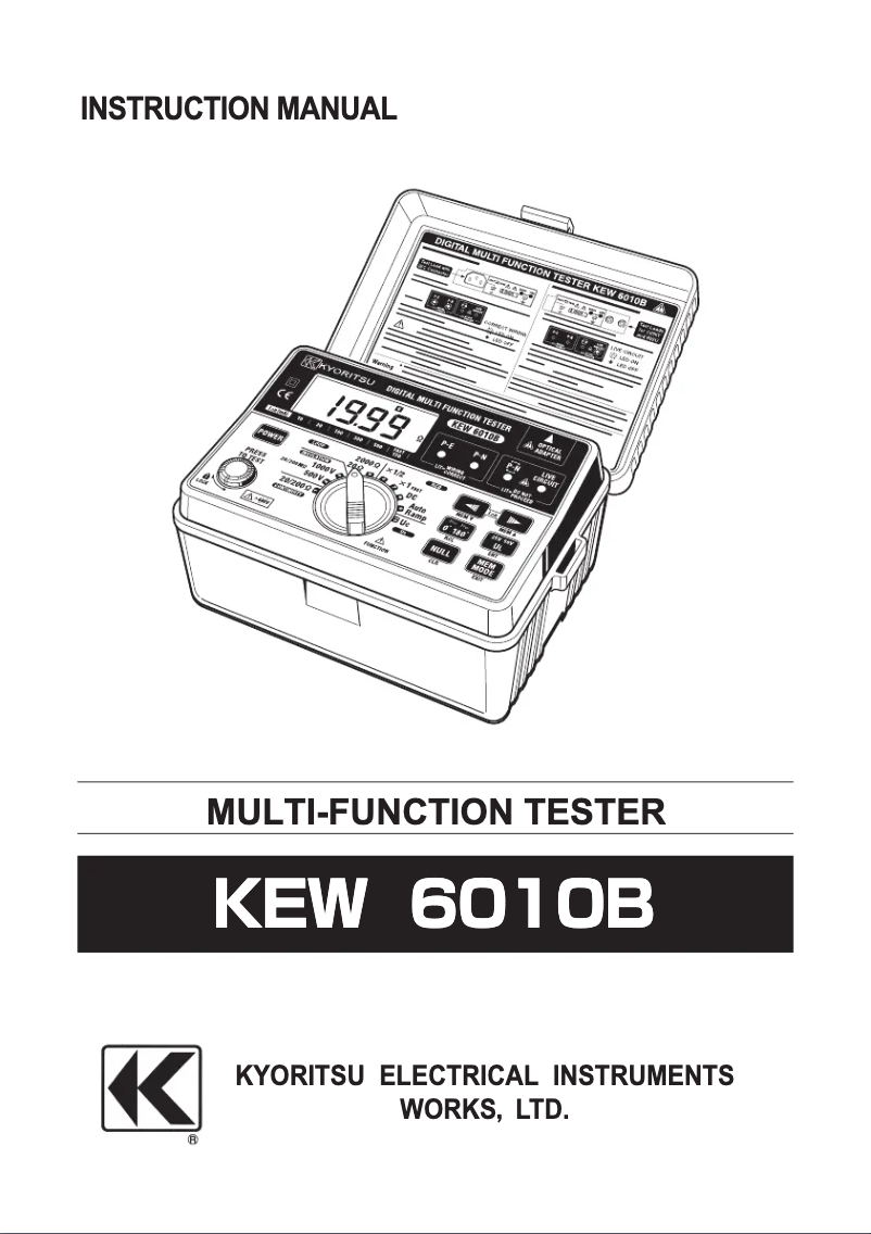 Página 1 del manual Manual de usuario Kyoritsu KEW 6010B