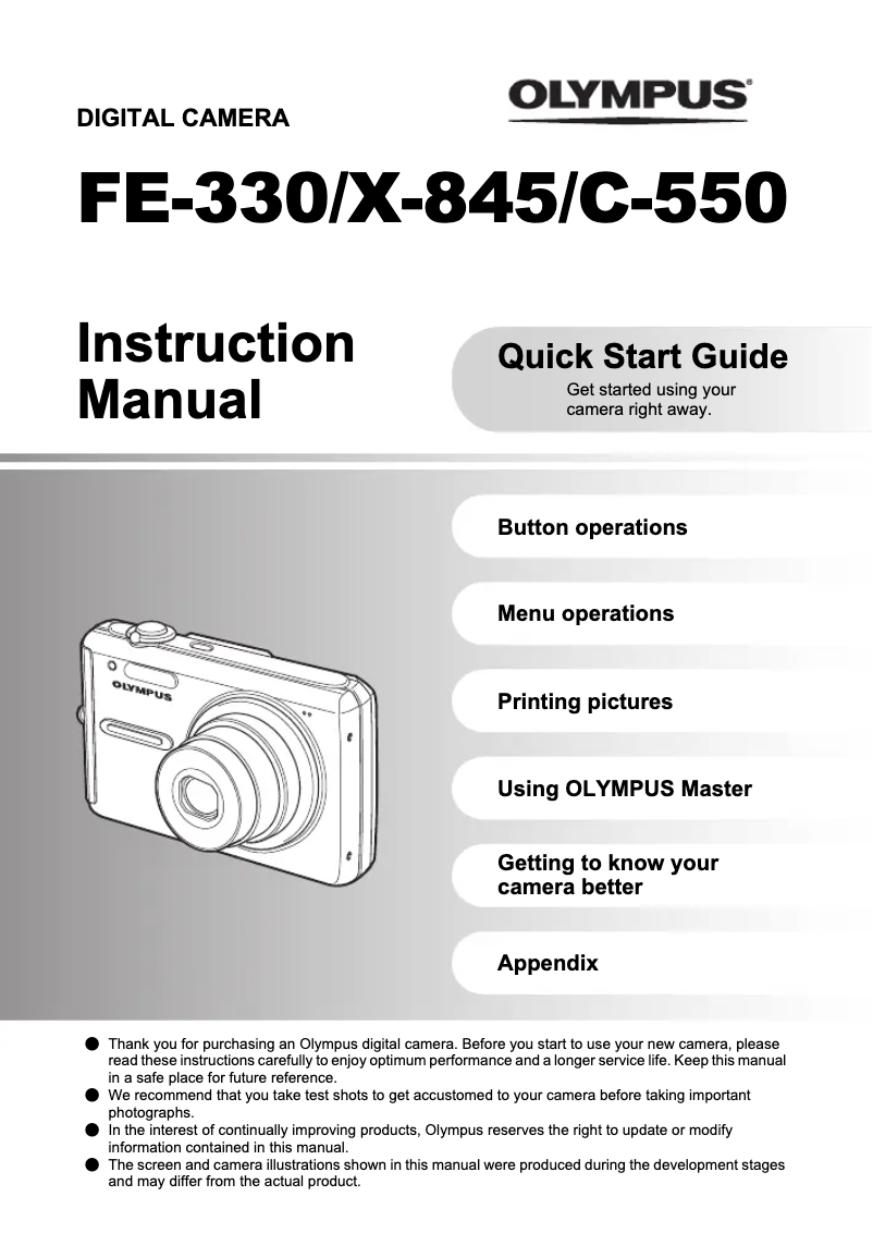 Página 1 del manual Manual de usuario Olympus FE-330