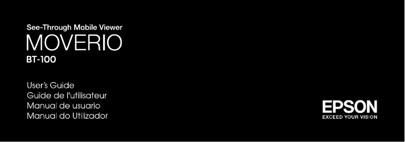 Página 1 del manual Manual de usuario Epson MOVERIO BT100
