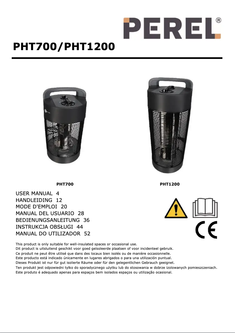 Página 1 del manual Manual de usuario Perel PHT1200