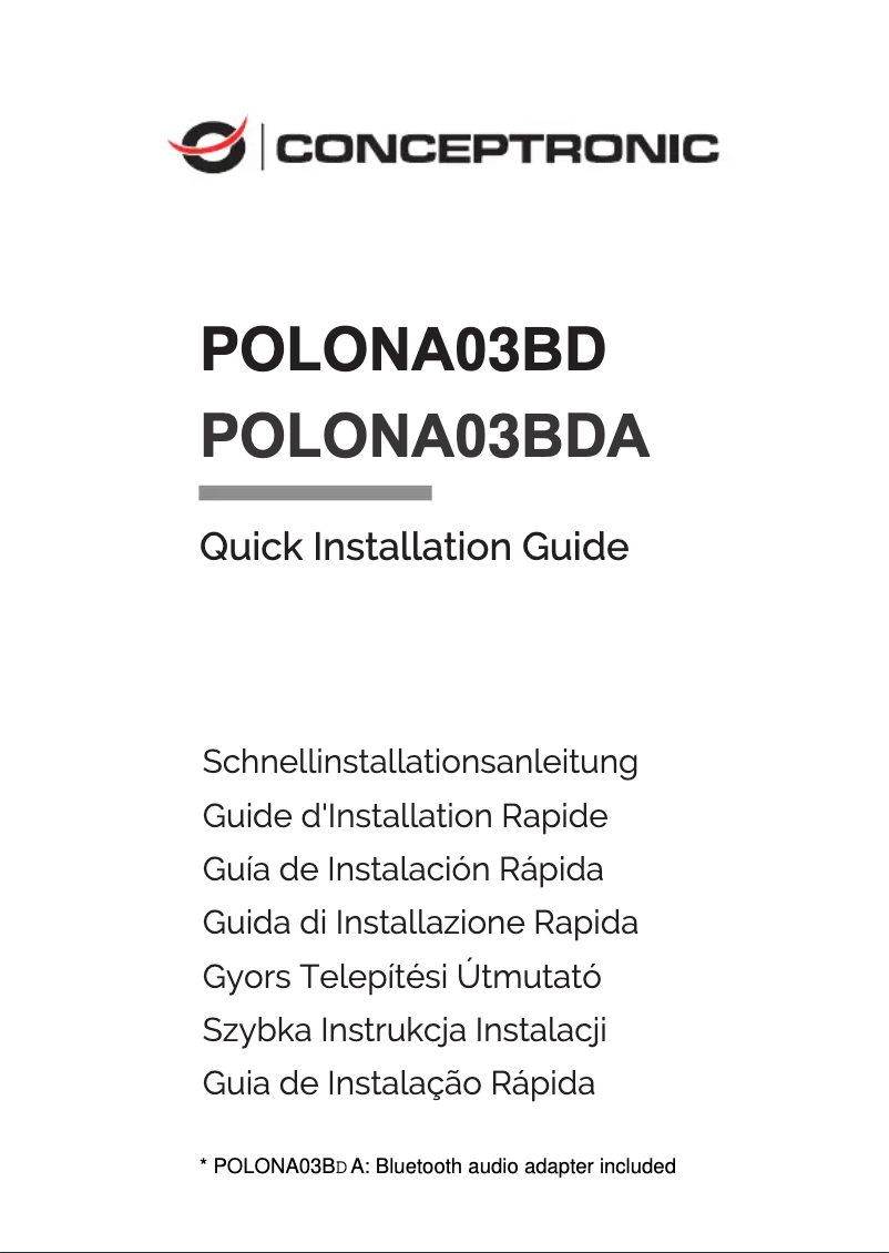 Imagen de la primera página del manual del dispositivo POLONA03BDA