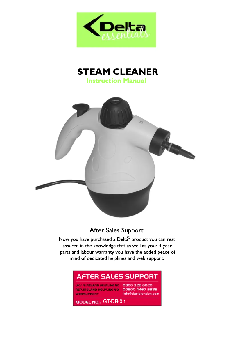 Imagen de la primera página del manual del dispositivo GT-DR-01