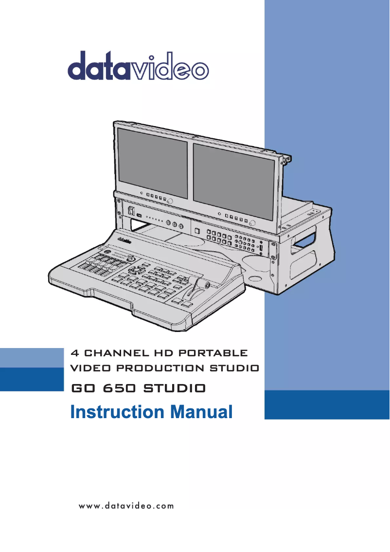 Página nº 1 - Manual de usuario DataVideo GO 650 Studio