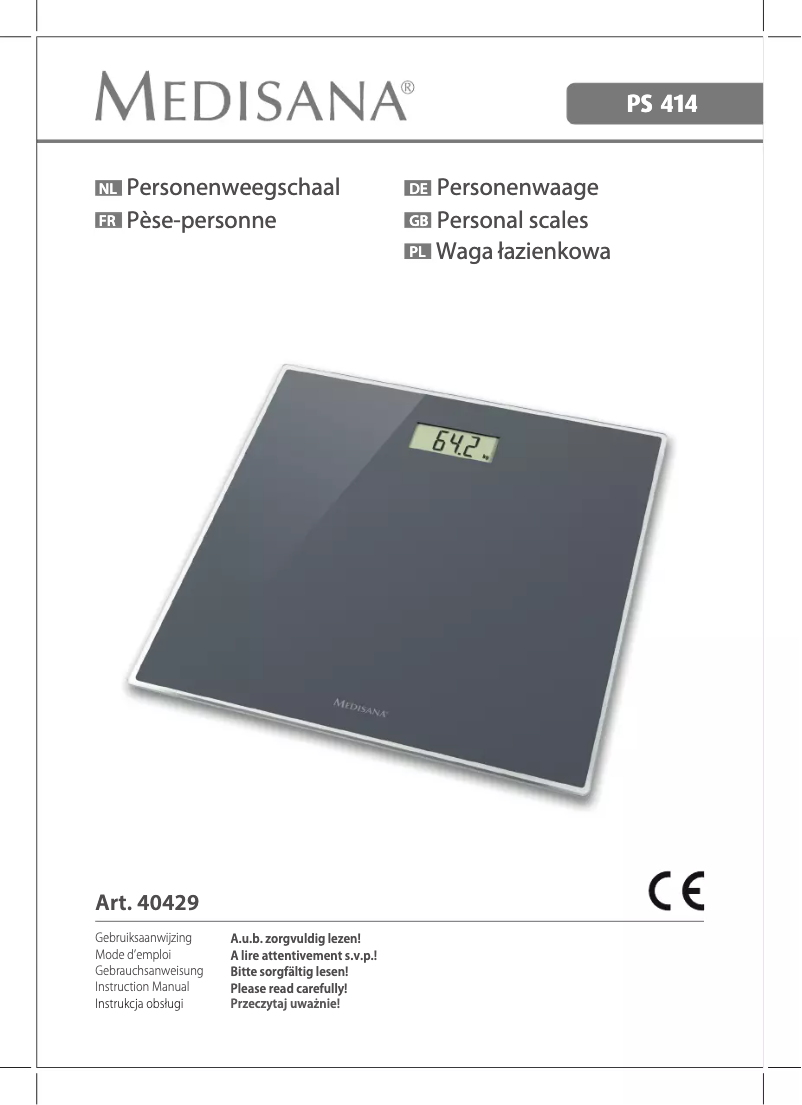 Imagen de la primera página del manual del dispositivo PS 414