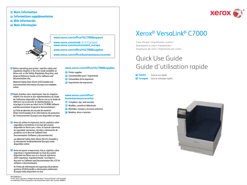 Página 1 del manual Manual de usuario Xerox VersaLink C7000