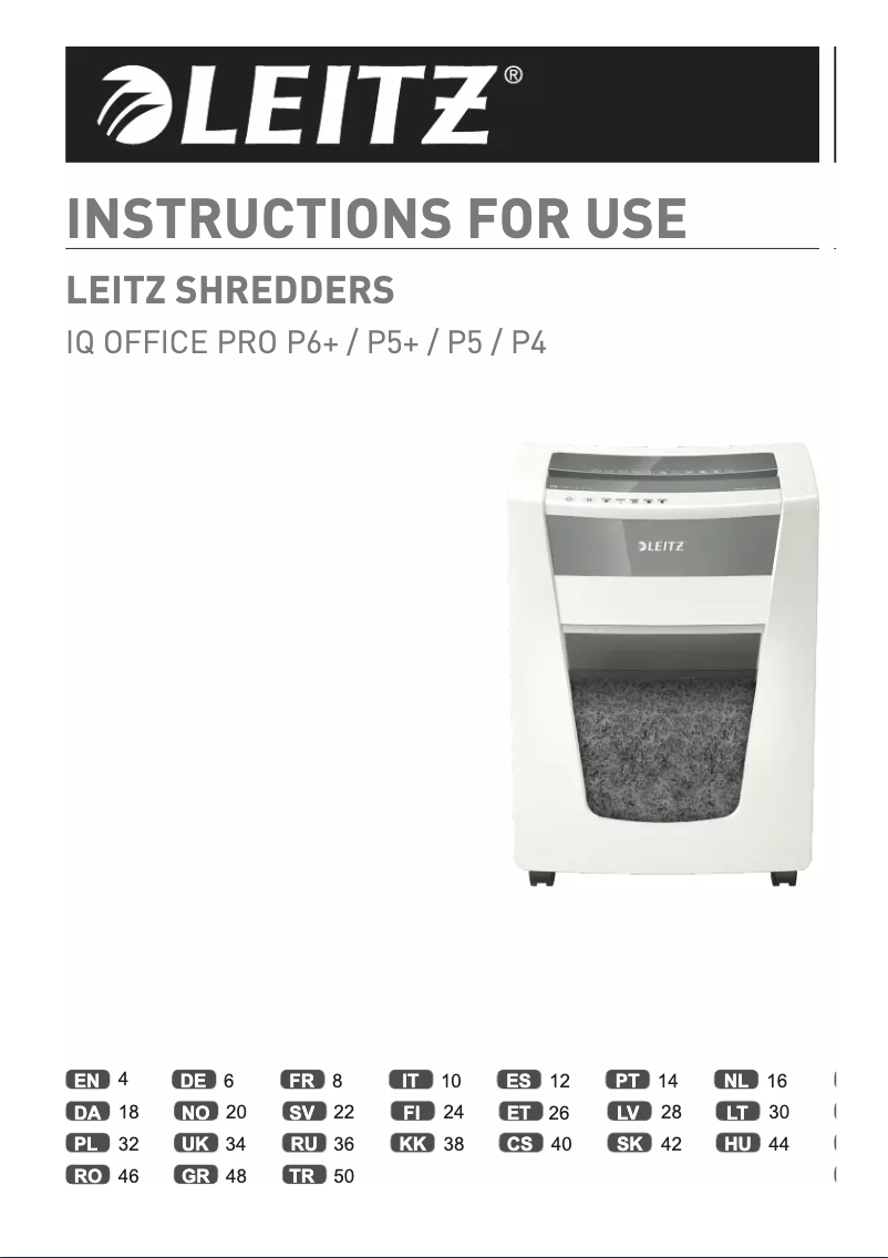 Imagen de la primera página del manual del dispositivo IQ Office Pro P6+