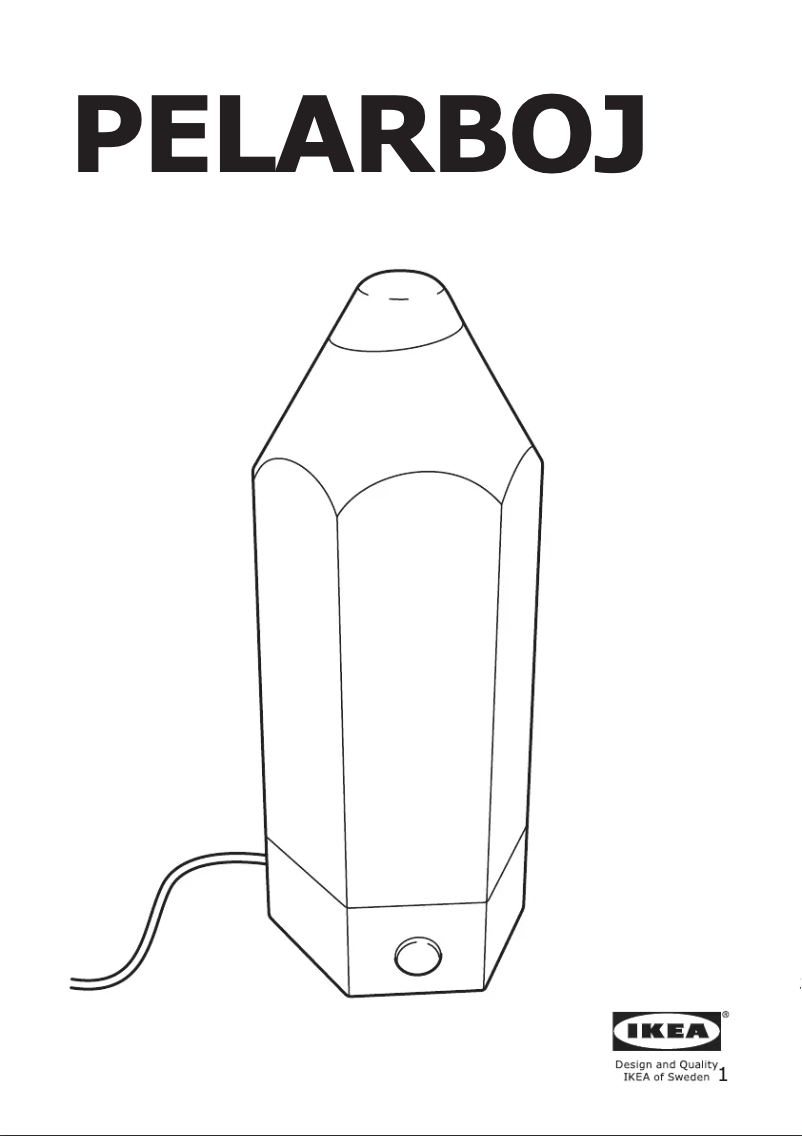 Página 1 del manual Instrucciones / montaje Ikea PELARBOJ