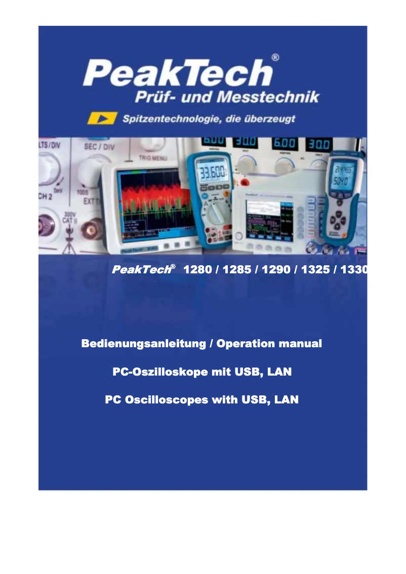 Imagen de la primera página del manual del dispositivo 1285