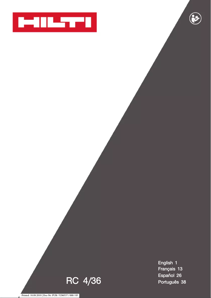 Página 1 del manual Manual de usuario Hilti RC 4/36