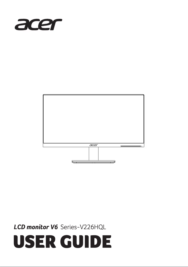 Imagen de la primera página del manual del dispositivo V226HQLH