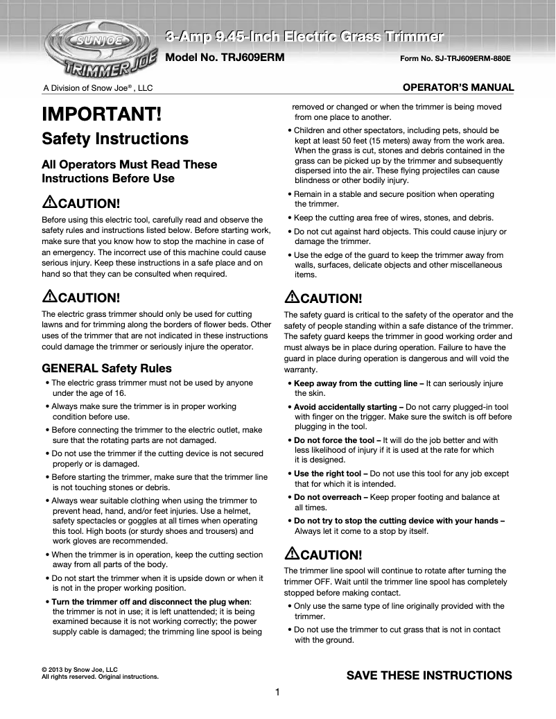 Imagen de la primera página del manual del dispositivo TRJ609E-RM